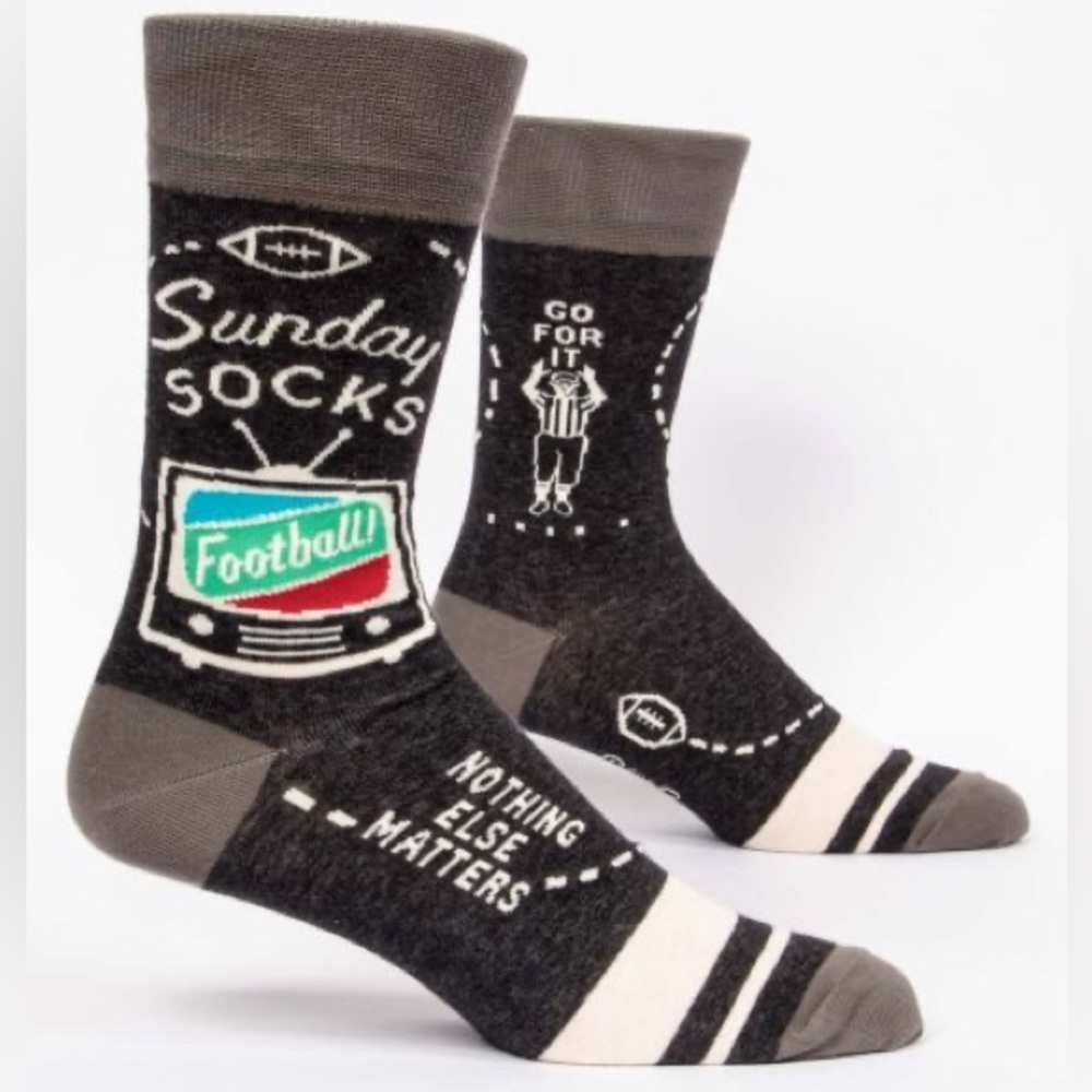 COPY - Blue Q - Football Sunday Socks - Crew Socks